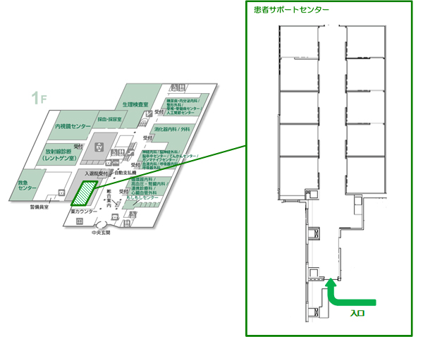 病院棟1階「患者サポートセンター」