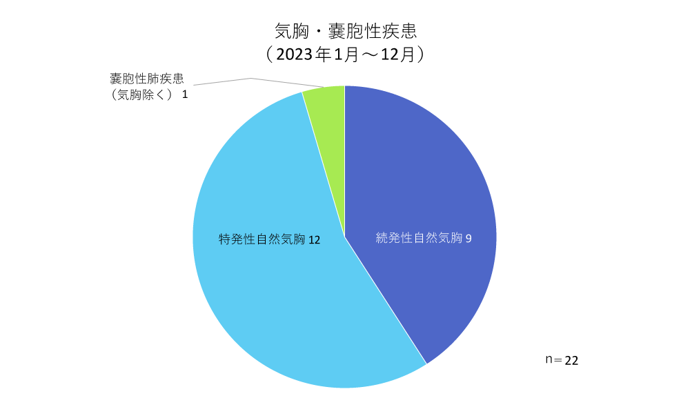 気胸・嚢胞性疾患（2022年1月～12月）
