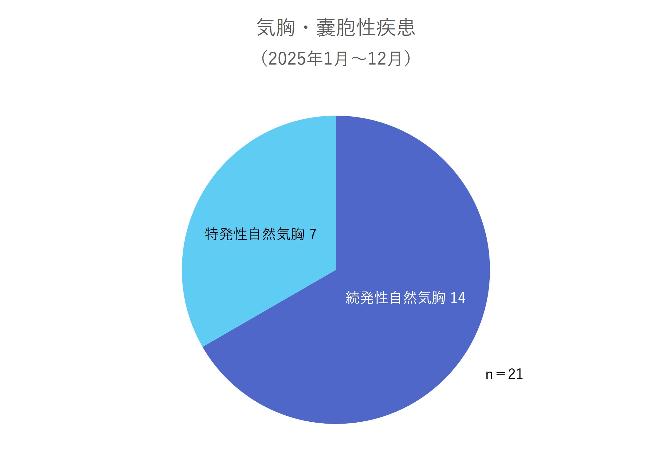 気胸・嚢胞性疾患（2025年1月～12月）
